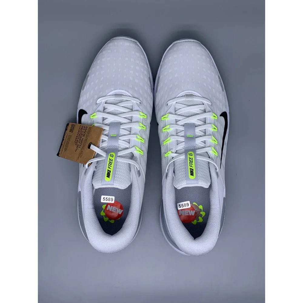 Nike Free G White Volt Golf Shoes FN0332-101 Men's Sz 12 NWT